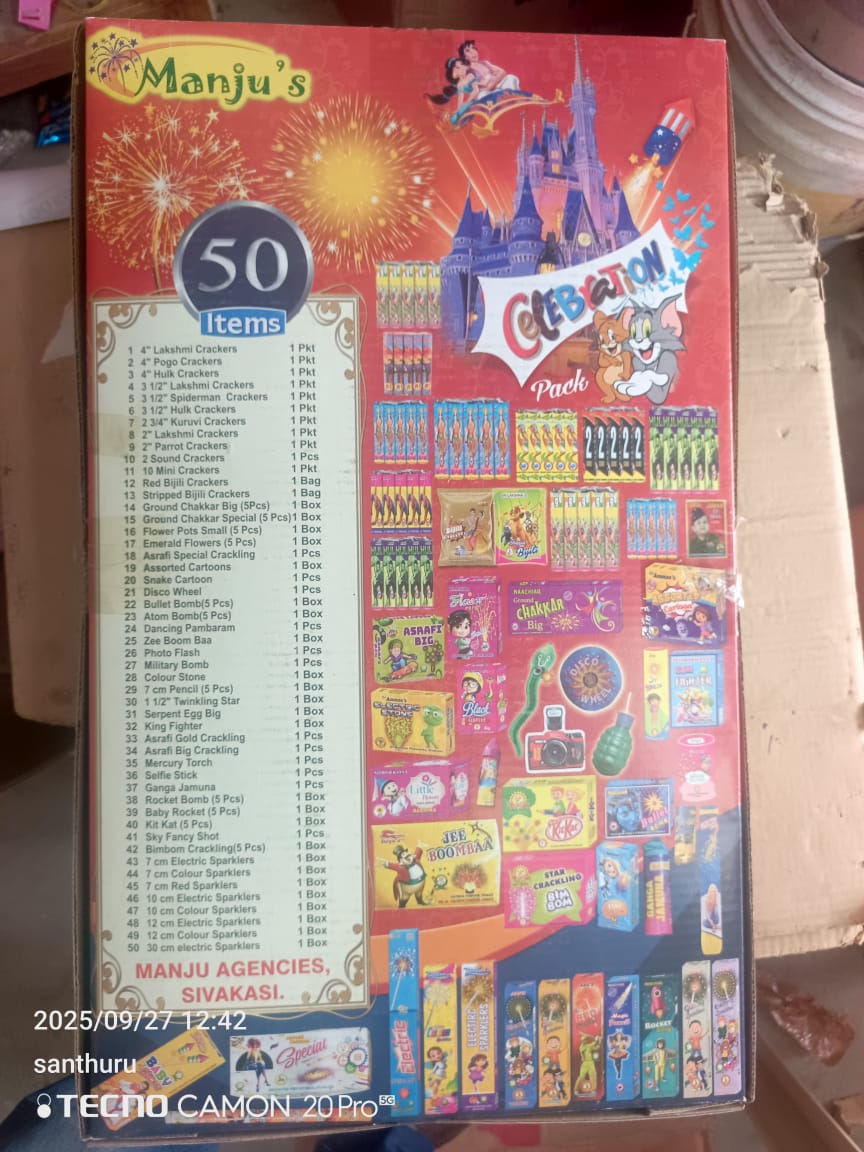 Ragavendra Crackers Celebration Pack (50 Items)