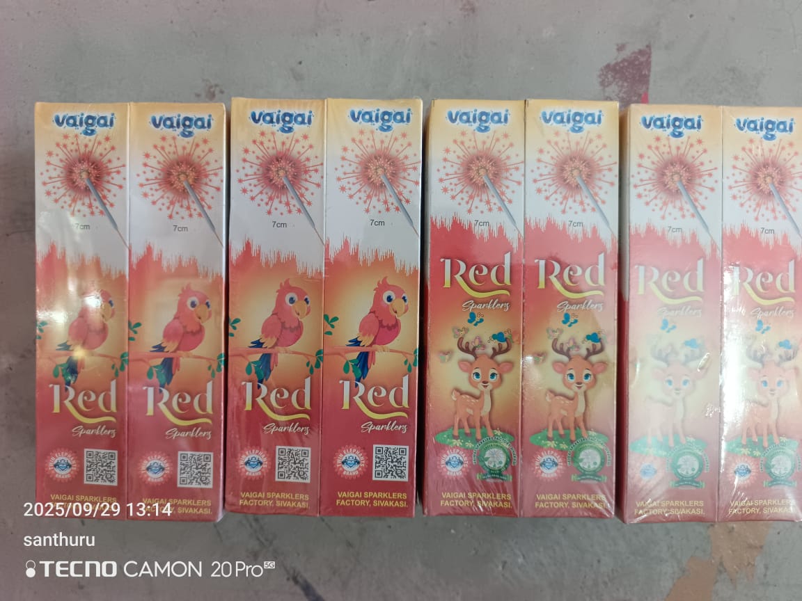 Ragavendra Crackers 7 cm Red