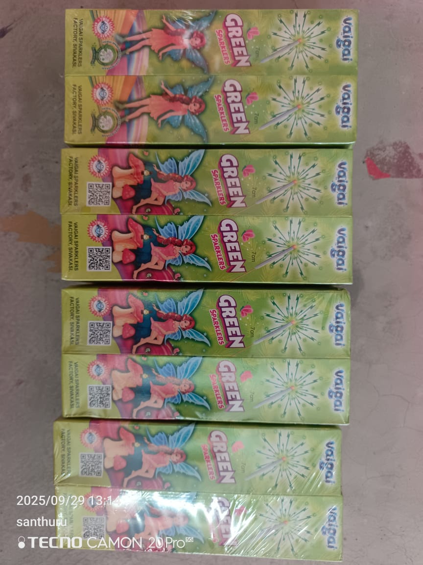 Ragavendra Crackers 7 cm Green