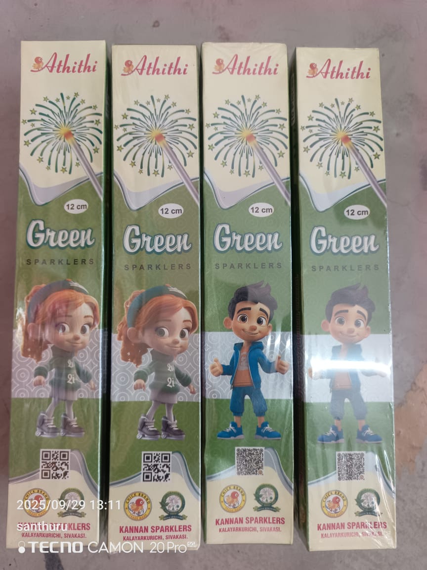 Ragavendra Crackers 12 cm Green