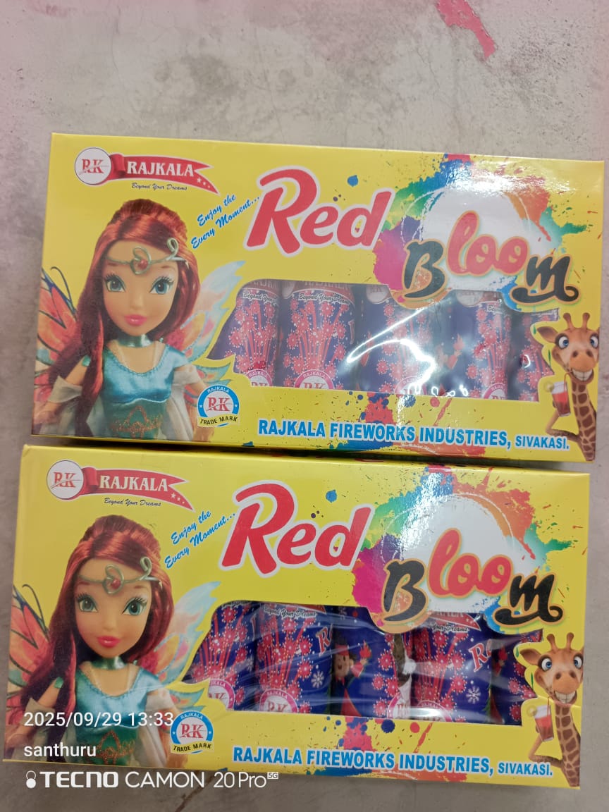 Ragavendra Crackers Red Bloom(little fish)(silver moon)(gold coin)